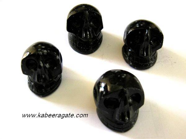 Black Obsidean Skulls